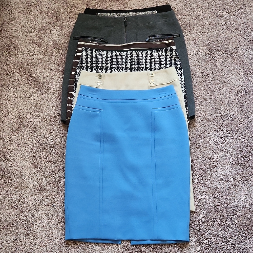 Bundle 6 Pretty Skirts Ann Taylor WHBM Sz 2
